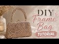 Kiss Lock Frame Beaded Bag Tutorial | Handmade Beaded Bag Making | DIY Beaded Purse Step by Step