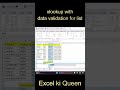 XLOOKUP + Data Validation in Excel 🔥 | Create Dynamic Dropdown Search in Excel | Excel ki Queen 👑