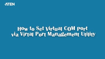 SN3101 - How to Set Virtual COM port via Virtual Port Management Utility?