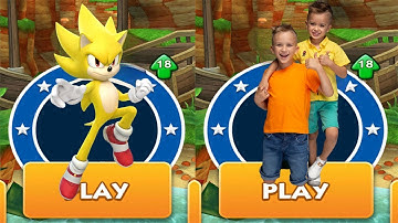 Movie Super Sonic vs Vlad & Niki Run vs All Bosses Zazz Eggman - Sonic Dash Gameplay