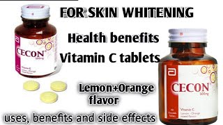 Vitamin C Benefits For Skin Hair Nails-Immunity And Collagen Boost/full body Whitening/Cecon Tablet