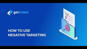 How to use negative targeting | Getintent demo video