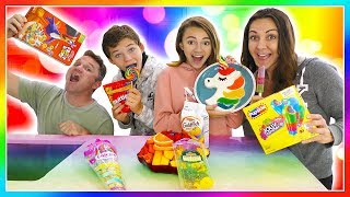 EATING ONLY RAINBOW FOOD FOR 24 HOURS | We Are The Davises