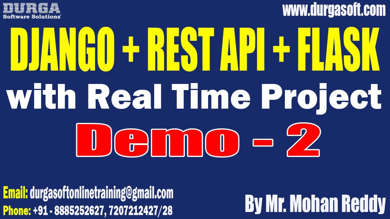 Django rest api flask tutorials demo 2 by mr mohan reddy