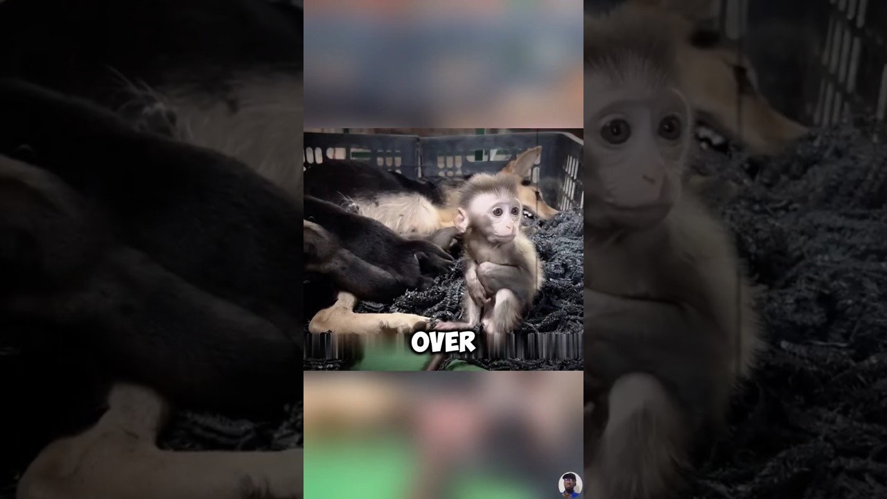 This Monkey Just Wanted a Hug… What the Dog Did Next Shocked Everyone! 