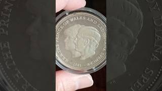 1981, Prince of Wales u0026 Lady Diana Spencer.(Wedding coin) commemorative coin.