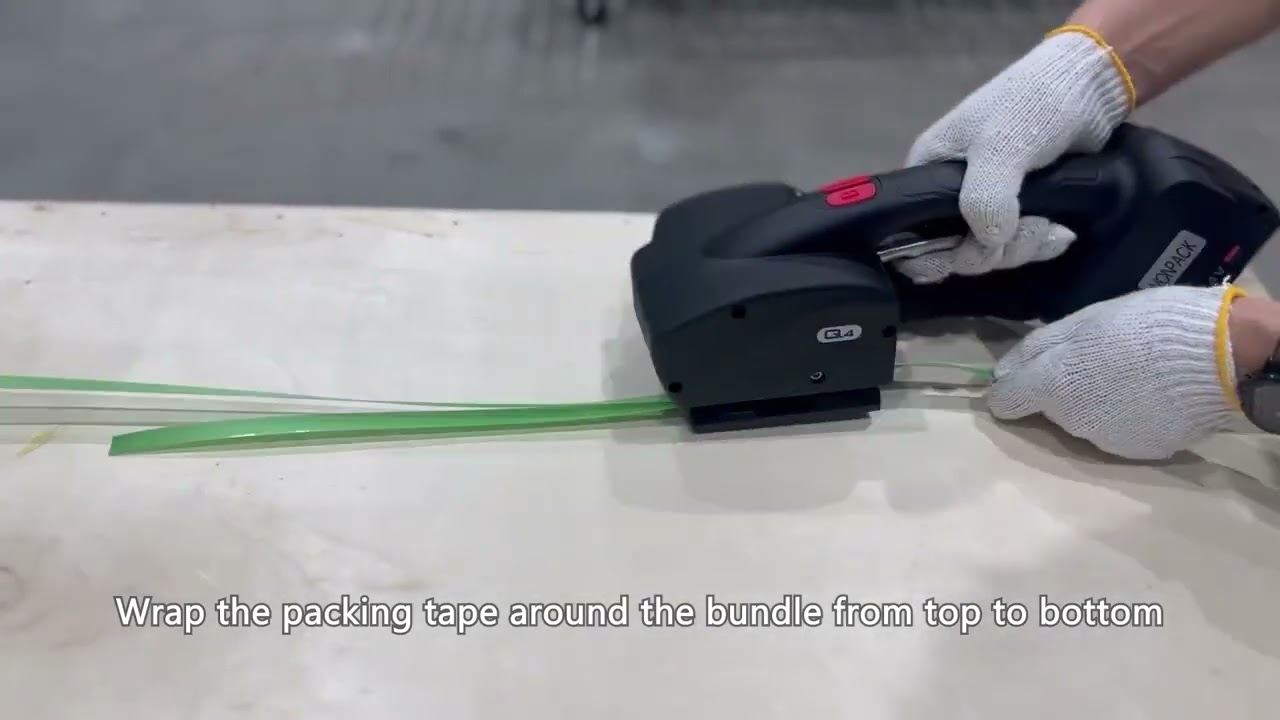 Handheld Automatic Strapping Machine | 4000mAh Battery, Tighten & Weld Automatically ⚡