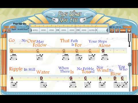 Ripple - Grateful Dead - Guitaraoke - www.playwhatyoufeel