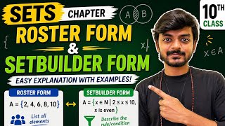 Roster Form &amp; Set Builder Form | Class 10 Maths Sets Chapter | Easy Tricks 🔥
