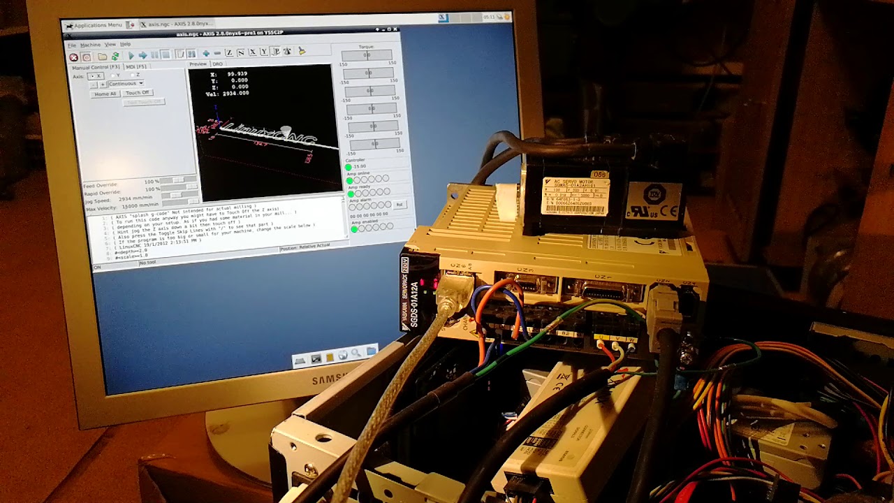 LinuxCNC controlling Yaskawa Mechatrolink II servo