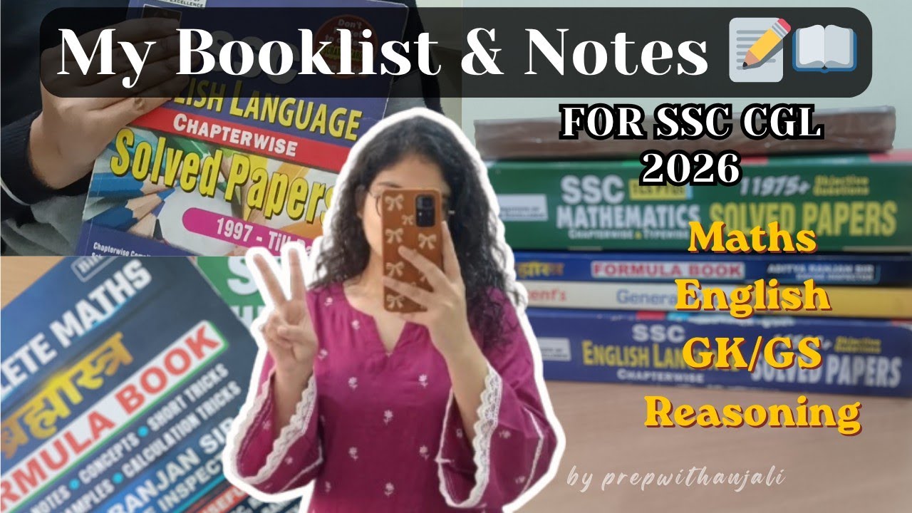 My Booklist 📚📝for SSC CGL 2026 | Best Books for All Subjects ✅ | #ssc #ssccgl #ssccgl2026 #viral