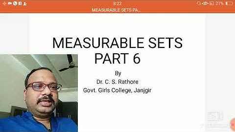 MEASURABLE SETS PART 6