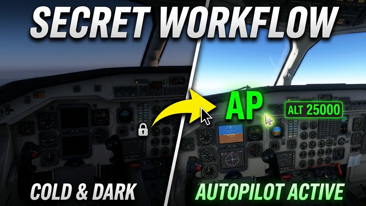 Secret Saab 340 Autopilot Workflow (Cold & Dark → Autopilot