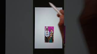 Wedding Caricature invitation card Design💍❤️😍😊#shorts