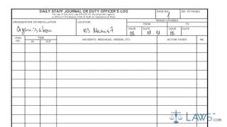 Learn How to Fill the DA form 1594 Daily Staff Journal or Duty Officers Log