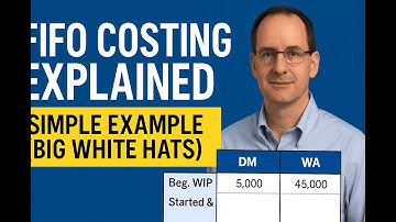 FIFO Process Costing Explained in 10 Minutes | Simple Example (Big White Hats)