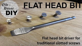 Flat head screwdriver bit