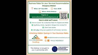 BUSINESS RATES WEBINAR 22nd July 2026 in COLLABORATION WITH ROB MASON of THE DIRECT BOOKING EXCHANGE