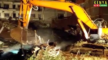 SEE NIGHT RESCUE OPERATIONS AT COLLAPSED KASARANI BUILDING