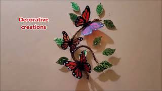 beautiful butterflies with lights  Recycle acetate and cardboard