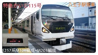 かいじ115号　E257系M−101編成+M-203編成 中央線八王子駅発車