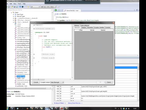 Hacking Unity Games in C# ( .NET Reflector + Reflexil )