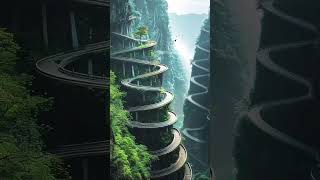 Jalan Terindah di Dunia yang Ajaib di Puncak Gunung  #shorts #nature #mountains #scenery #viral #art