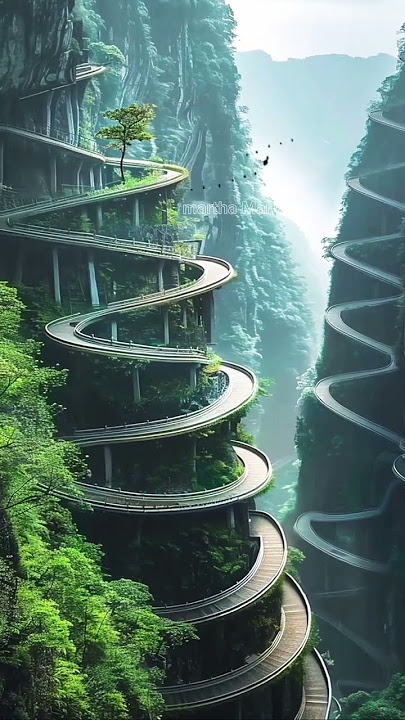 Jalan Terindah di Dunia yang Ajaib di Puncak Gunung  #shorts #nature #mountains #scenery #viral #art