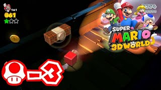 Mushroom-3 Deep-Black Jungle Drift - All Green Star 100% Walkthrough - Super Mario 3D World