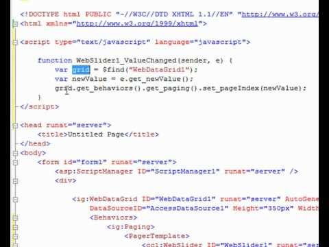 WebDataGrid Custom Paging With WebSlide