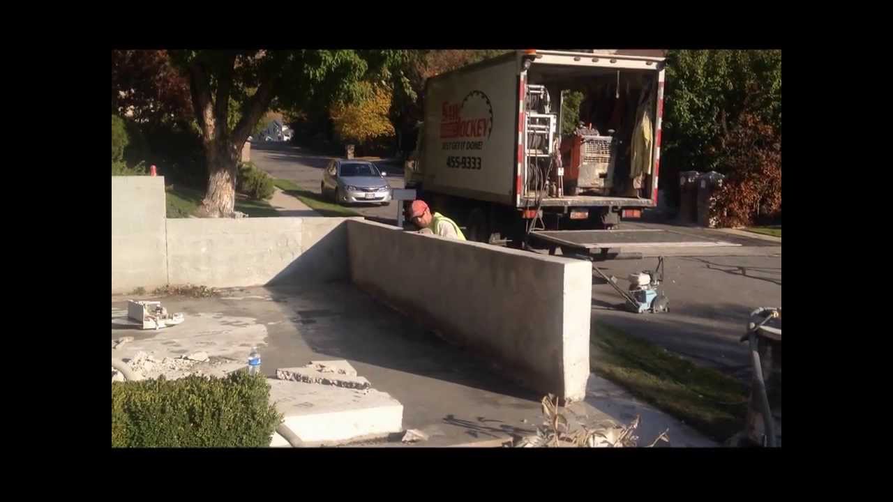 Taking down a wall Saw Jockey Concrete Cutting Salt Lake City Utah YouTube