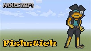 Minecraft: Pixel Art Tutorial: Pirate Fishstick (Fortnite Battle Royale)