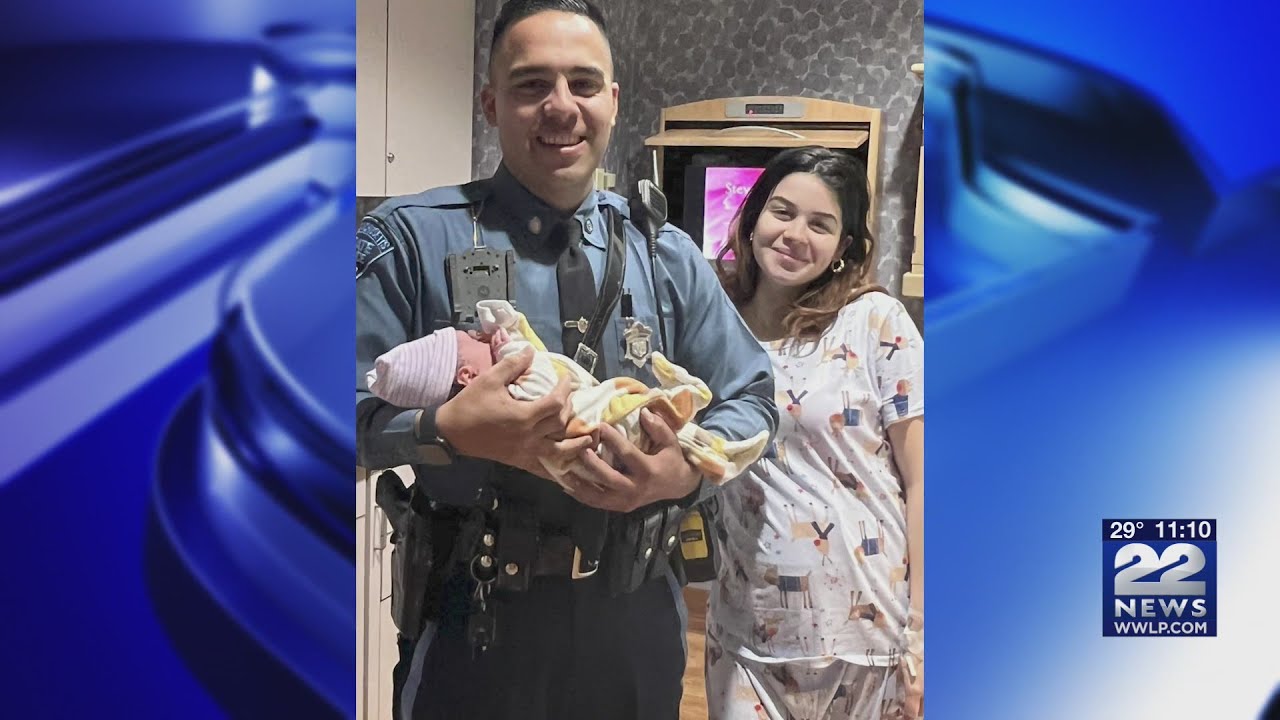 State Trooper escorts women in labor to hospital after traffic stop for speeding on I-91