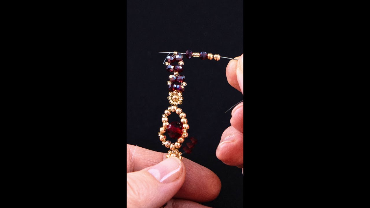 How to make DIY crystal bracelet easily! Beaded jewelry tutorial ...