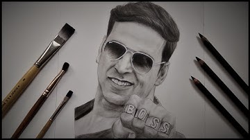How to Draw Akshay Kumar | Pencil Shading, Blending, Hair, Beard | Time Lapse