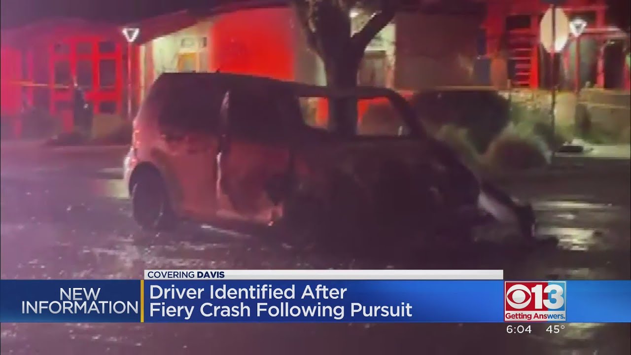Police identify driver killed in fiery Davis crash - YouTube