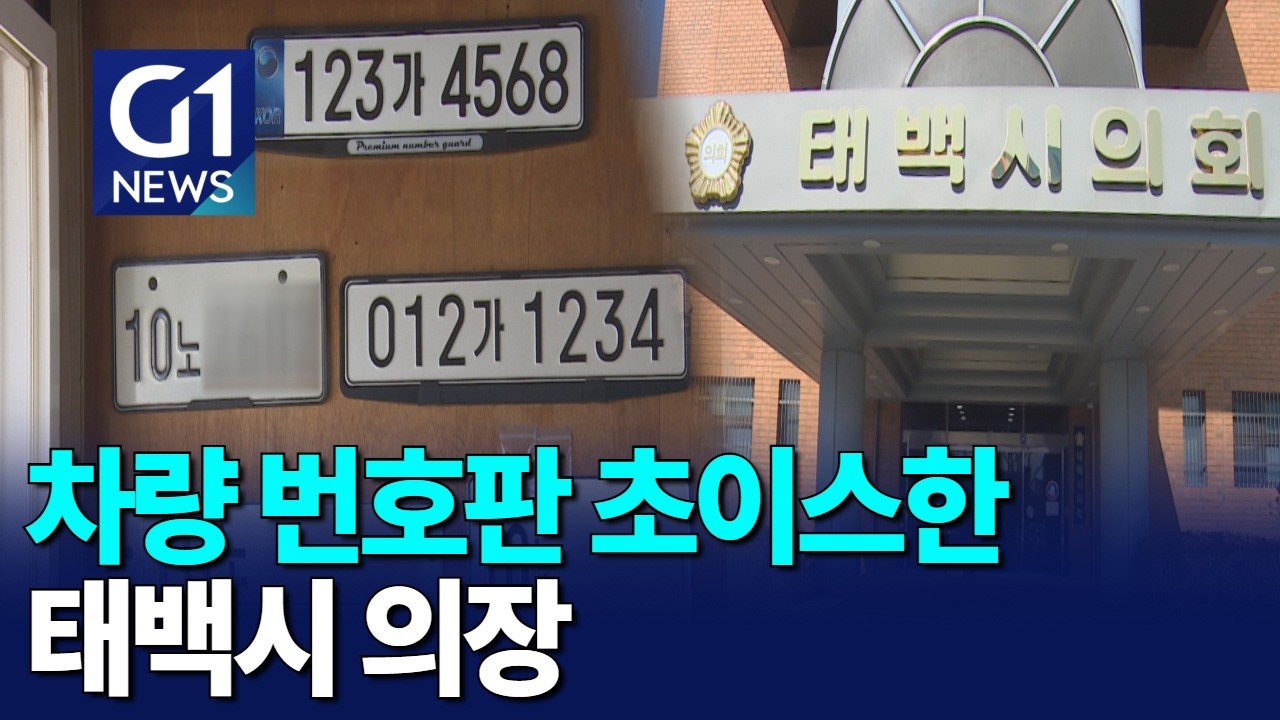 [G1뉴스]차량 번호판 초이스한 태백시의장
