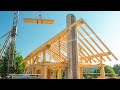 Building The 1st Floor Of The Log Post And Beam House l pt.7