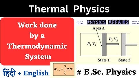 Work done by a Thermodynamic System | Thermal Physics | BSc Physics