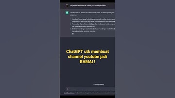 ChatGPT utk buat RAMAI channel YouTube - tutorial YouTuber pemula - AI utk Bisnis