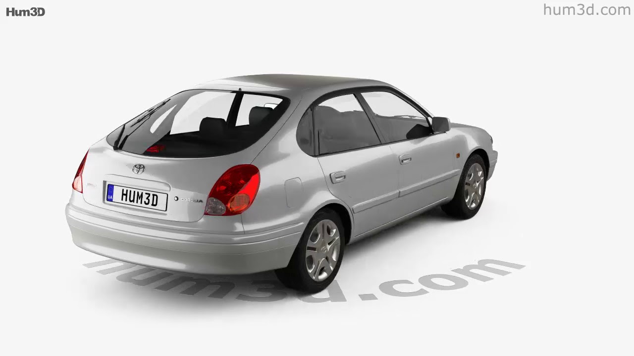 Toyota Corolla 5 portas 1999 Modelo 3D - Baixar Hatchback no