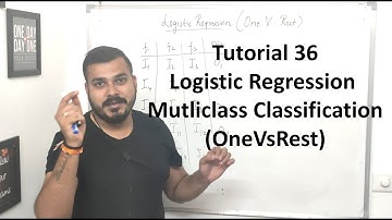 Tutorial 36- Logistic Regression Mutliclass Classification(OneVsRest)- Part 3| Data Science
