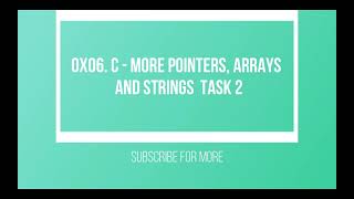 [3]More pointers, arrays and strings  task 1-2  for task above 2  inbox me on tg  @boezg