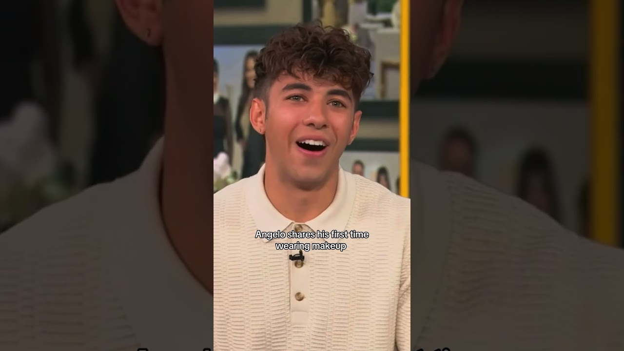 Angelo’s first time wearing makeup on @TamronHallShow