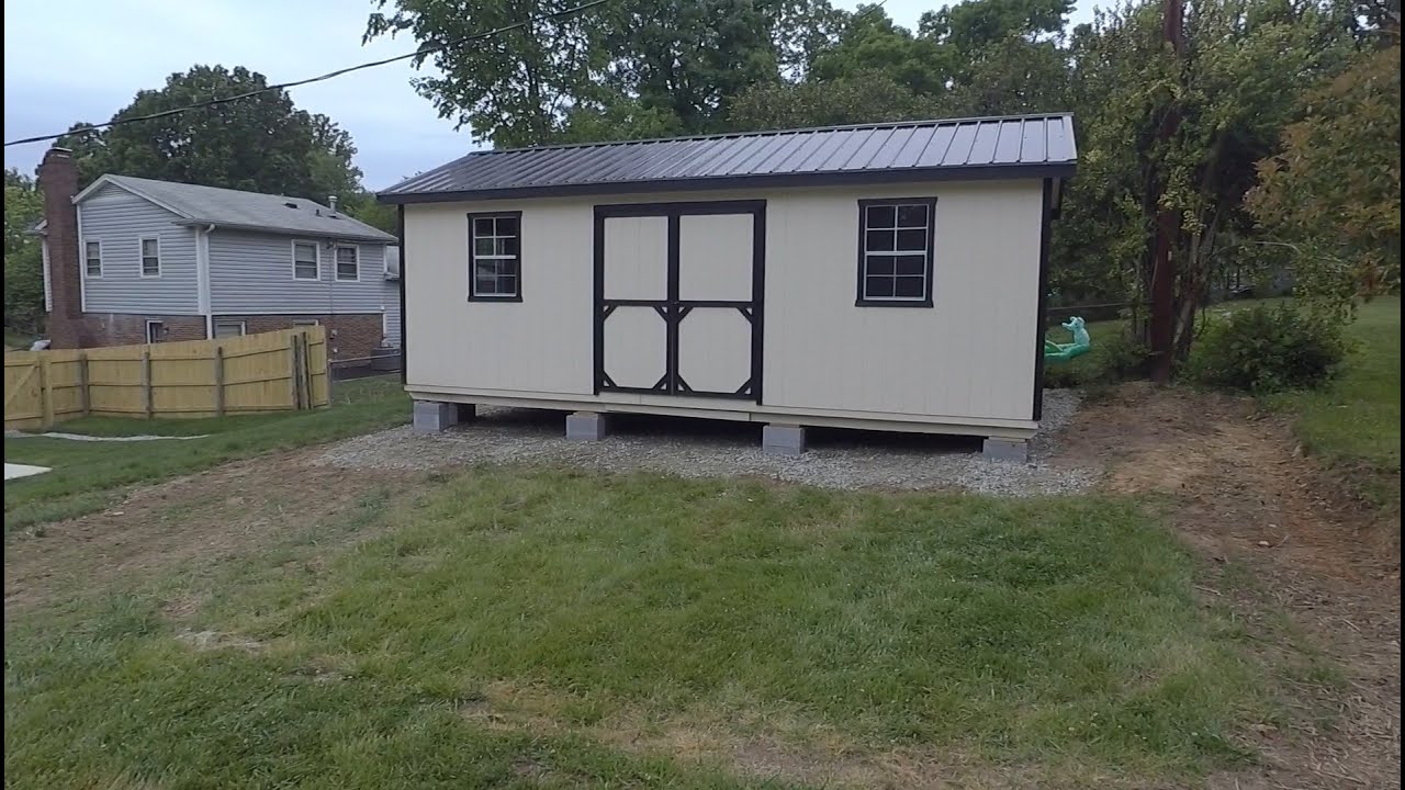 Installing gravel for new portable building
