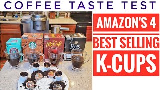 اختبار مذاق القهوة، الأفضل مبيعًا، كبسولات K-Cups ذات الخدمة الواحدة، متجر دونات، ستاربكس بيتس كوفي