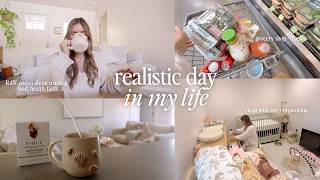 A Realistic Day in My Life ✨ groceries, cleaning, + chat: God never left your health out