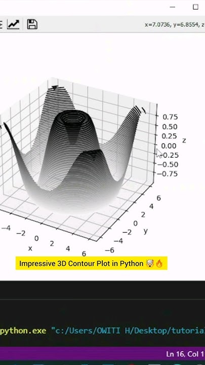 3D Contour Plot with Python(Impressive🔥) #pythonprogramming - YouTube