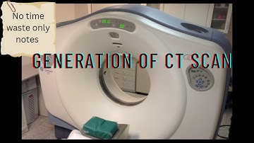Generation of CT scan||1st generation -6th generation||only notes No time waste||