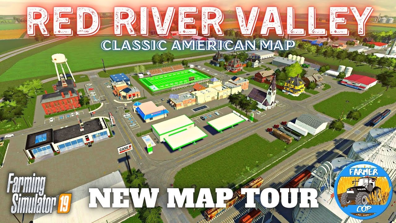 "Red River Valley" New Mod Map Tour in Farming Simulator 19 YouTube
